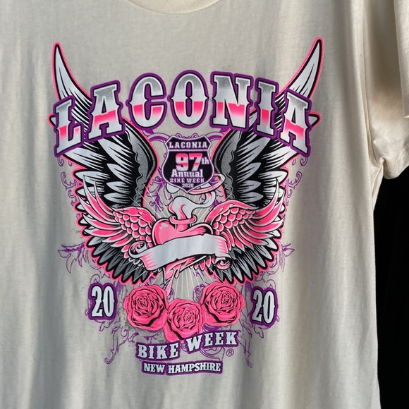 New organic Royal Apparel made in USA Laconia 2020 Bike Week New Hampshire-cream - Picture 2 of 4